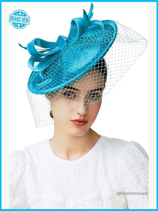 Tea Party Fascinator Headband Derby Hat Cocktail Church Pillbox Hair Accessory main image 5